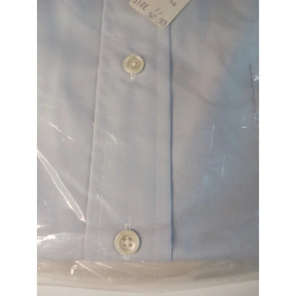 New! Vintage Eagle Button Up Shirt Blue Long Sleeved‎ SIZE 32-33